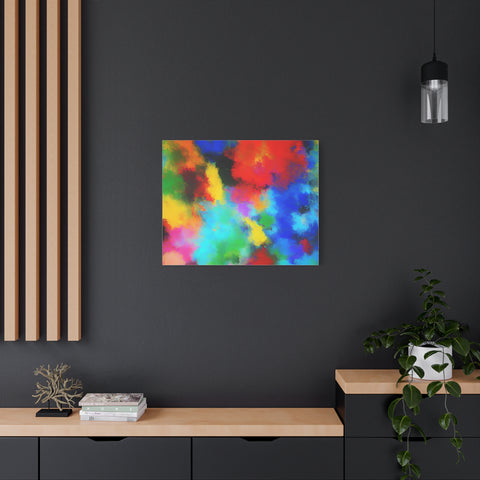 Abstract Color Burst Canvas Print — Vibrant Stretched Matte Wall Art