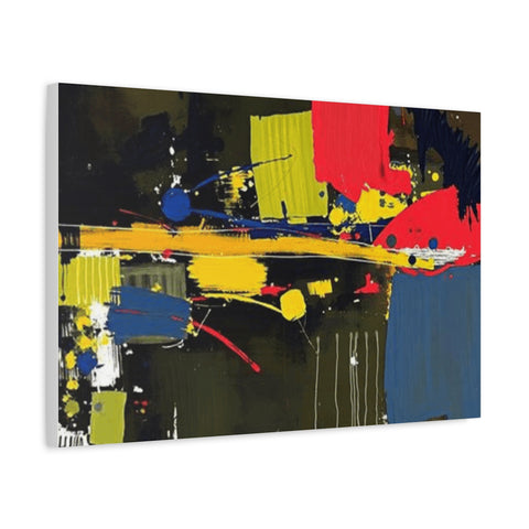 Abstract Color Splash Matte Canvas Print — Modern Stretched Wall Art
