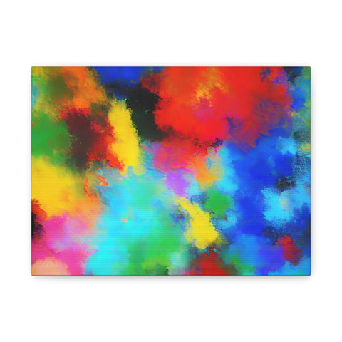 Abstract Color Burst Canvas Print — Vibrant Stretched Matte Wall Art
