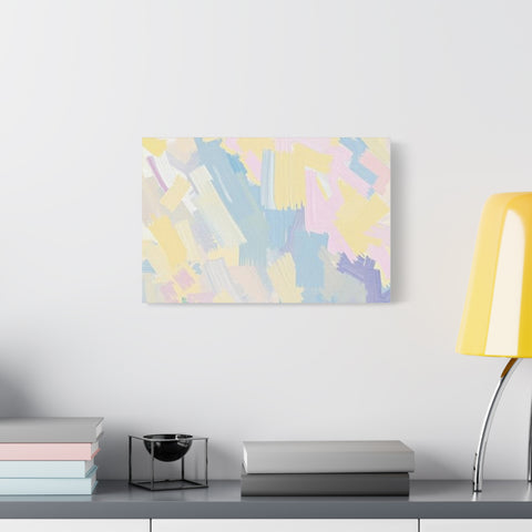 Pastel Abstract Brushstroke Canvas Wall Art