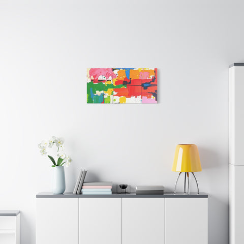 Abstract Color Splash Matte Canvas Print — Vibrant Modern Wall Art
