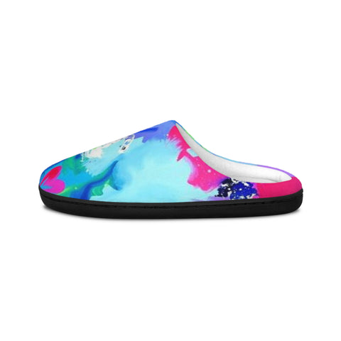 Color Splash Women's Indoor Slippers — Vibrant Abstract Cozy Slip-Ons