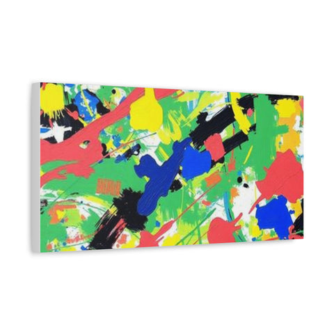 Abstract Color Splash Canvas Print — Vibrant Modern Wall Art