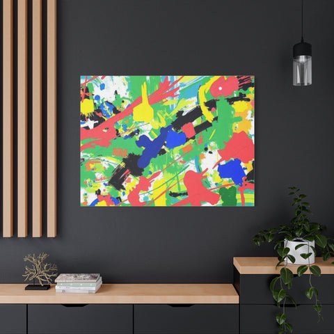 Abstract Color Splash Canvas Print — Vibrant Modern Wall Art