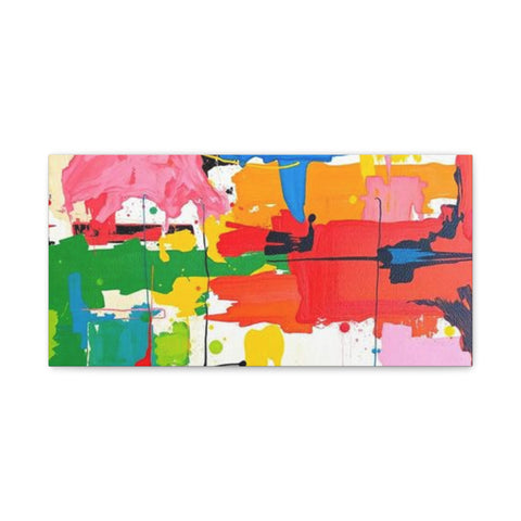 Abstract Color Splash Matte Canvas Print — Vibrant Modern Wall Art