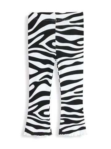 Children's Zebra Print Flare Pants