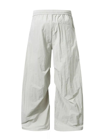 Men's Loose Fit Cargo Pants with Drawstring Waist and Adjustable Cuffs