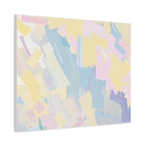 Pastel Abstract Brushstroke Canvas Wall Art