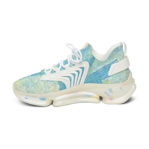 Women's Mesh Sneakers — Aqua Tie-Dye Breathable Athletic Shoes