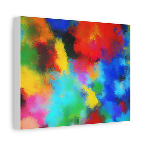 Abstract Color Burst Canvas Print — Vibrant Stretched Matte Wall Art