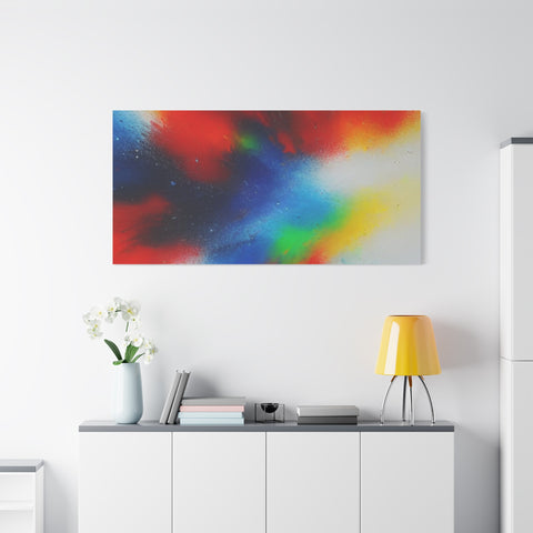 Abstract Color Burst Canvas Print — Vibrant Stretched Matte Wall Art