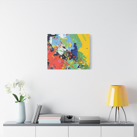 Abstract Color Splash Matte Canvas — Stretched Wall Art