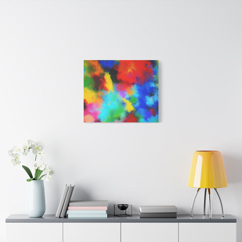 Abstract Color Burst Canvas Print — Vibrant Stretched Matte Wall Art