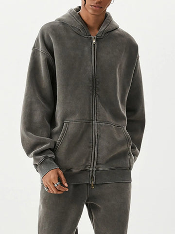 Men's Oversized Zip-Up Hoodie