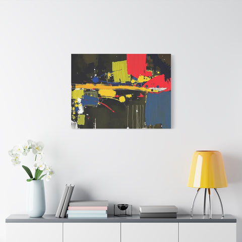 Abstract Color Splash Matte Canvas Print — Modern Stretched Wall Art