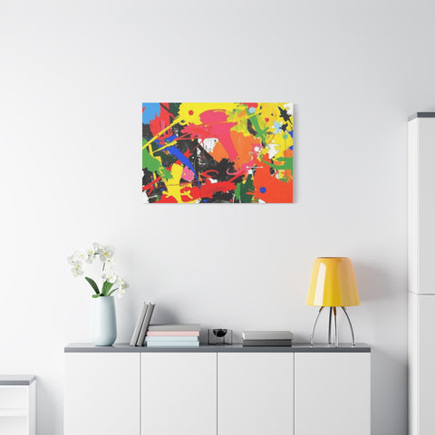 Abstract Art Matte Stretched Canvas — Modern Wall Decor
