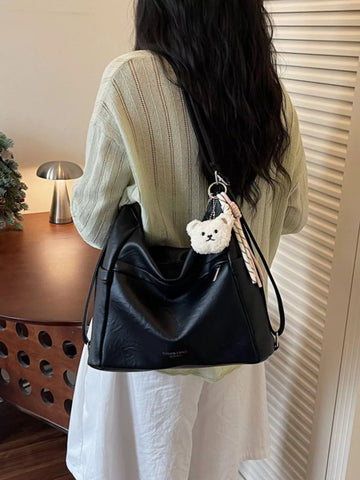 Adjustable Strap Leather Shoulder Bag