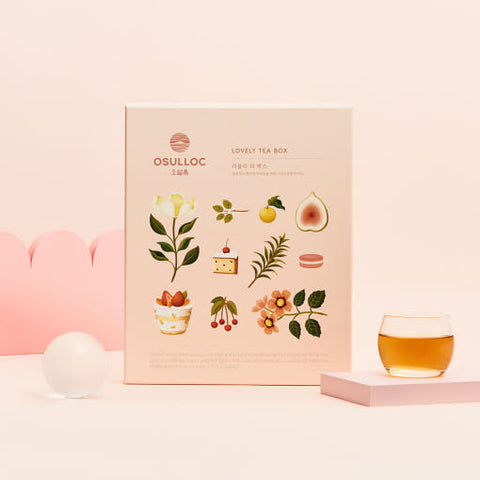 OSULLOC Lovely Tea Gift Box Set – Premium Korean Luxury Tea Collection | 12 Tea Bags | 4 Gourmet Flavors