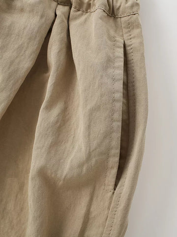 Children's Casual Elastic Waist Capris