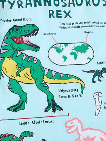Children's Dinosaur Graphic Short Sleeve T-Shirt