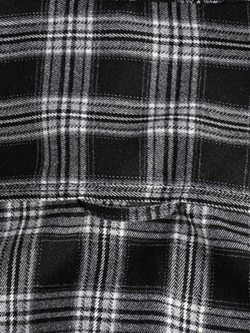 Men's Plus Size Plaid Button Down Shirt