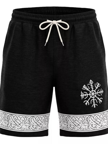 Men's Full Size Linen Blend Drawstring Shorts Plus Size
