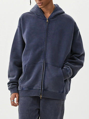 Men's Oversized Zip-Up Hoodie