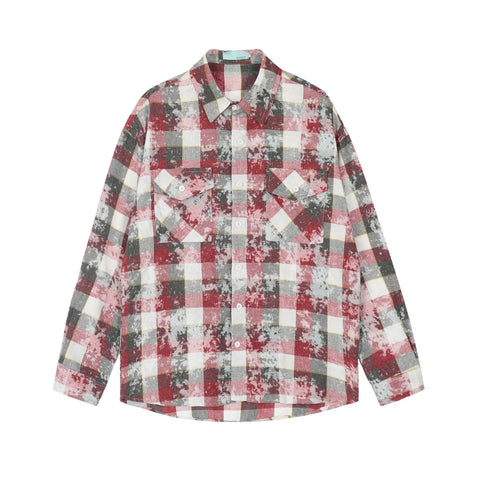 Men's Vintage Plaid Button-Up Shirt