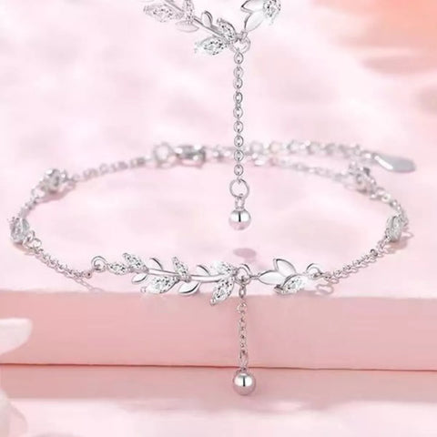 925 Sterling Silver Leaf Bracelet