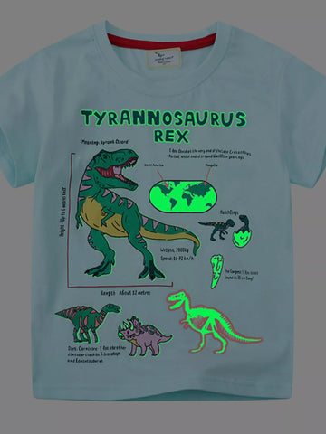 Children's Dinosaur Graphic Short Sleeve T-Shirt