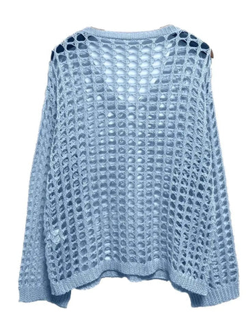 Crochet Long Sleeve Knit Cover Up