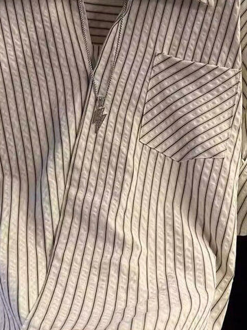 Men's Striped Roll-Up Sleeve Shirt