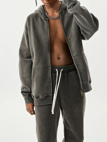 Men's Oversized Zip-Up Hoodie