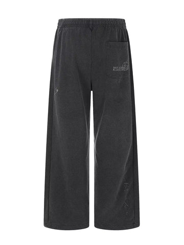 Men's Drawstring Wide-Leg Sweatpants