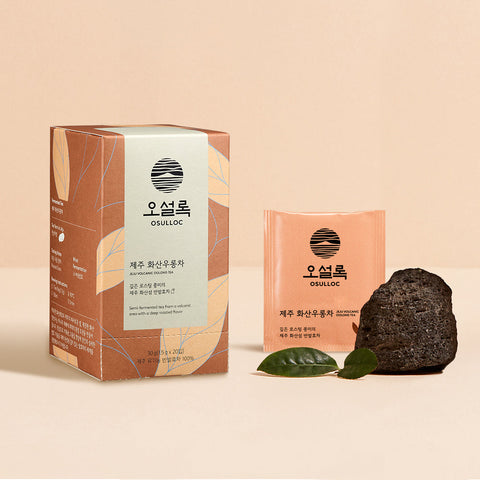 OSULLOC Organic Jeju Volcanic Oolong Tea (20 Tea Bags) – Premium Korean Organic Oolong Tea with Rich Toasted Flavor