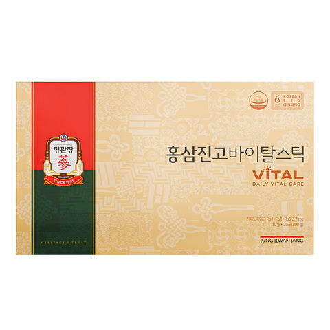 Jung Kwan Jang Korean Red Ginseng Extract Jin Go Vital Sticks 10g x 30 | Premium Daily Energy & Wellness