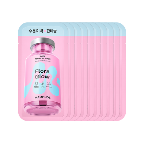 Mamonde Flora Glow Rose Ampoule Mask 23ml X 10ea