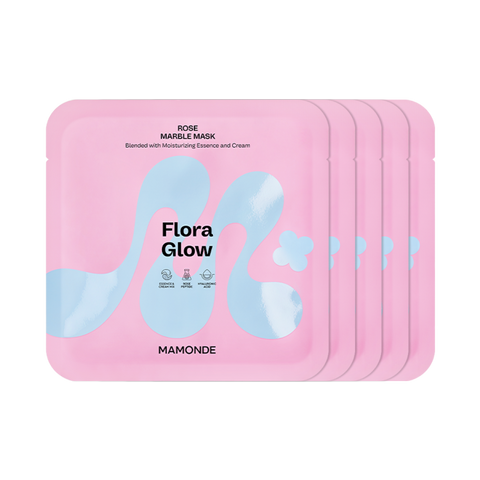 Mamonde Flora Glow Rose Marble Mask 36g X 5ea
