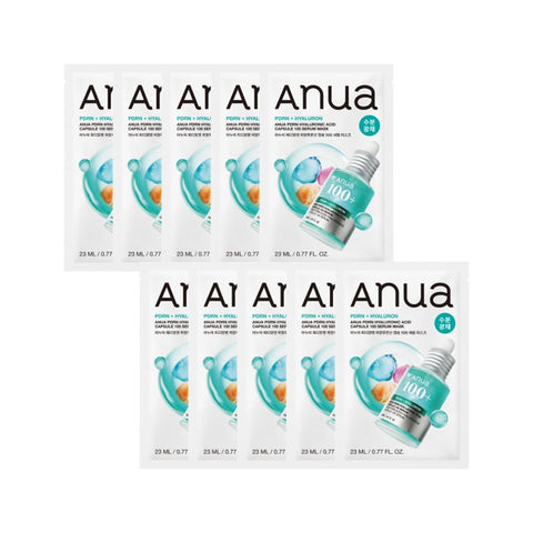 Anua PDRN Hyaluronic Acid Capsule 100 Serum Mask Sheet 23ml*10ea