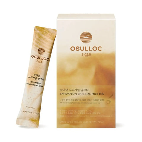 OSULLOC Original Milk Tea Sticks – Premium Korean Organic Black Tea Latte Mix (10 Sticks)