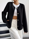 Full Size Textured Button-Up Fleece Outerwear Plus Size