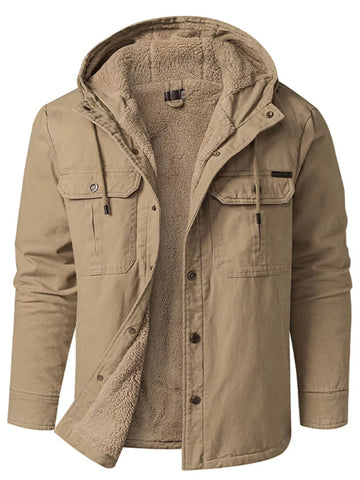 Men's Sherpa Lined Hooded Jacket