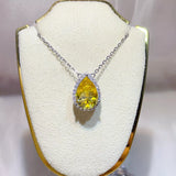 5 Carat 925 Sterling Silver Moissanite Pendant Necklace