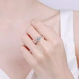 1 Carat Moissanite 925 Sterling Silver Ring