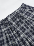 Men's Plaid Wide-Leg Pants