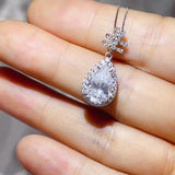 3 Carat 925 Sterling Silver Moissanite Pendant Necklace