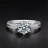 1 Carat Moissanite 925 Sterling Silver Ring