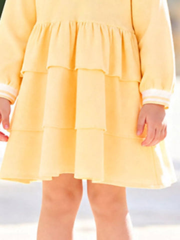 Children's Polo Collar Tiered Dress