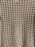 Crochet Long Sleeve Knit Cover Up