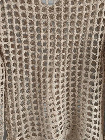 Crochet Long Sleeve Knit Cover Up